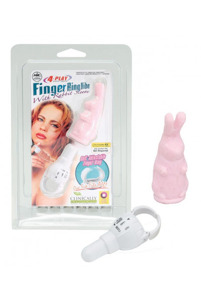 Розовый виброзайчик 4PLAY FINGER RING VIBE RABBIT PINK Розовый виброзайчик 4PLAY FINGER RING VIBE RABBIT PINK