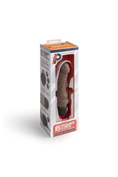 Коричневый вибратор-реалистик 6 Realistic Vibrator - 17 см. Коричневый вибратор-реалистик 6 Realistic Vibrator - 17 см.
