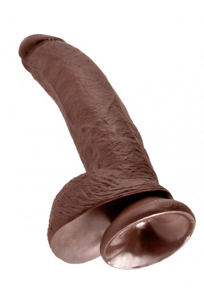 Коричневый фаллоимитатор 9 Cock with Balls - 22,9 см. Коричневый фаллоимитатор 9 Cock with Balls - 22,9 см.